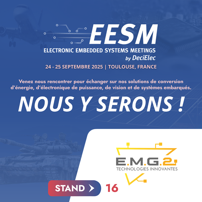 EMG2 sera présent au salon EESM 2025, organisé par DeciElec, les 24-25 septembre 2025