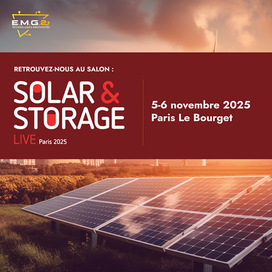 EMG2 est au salon Solar & Storage Live Paris 2025.