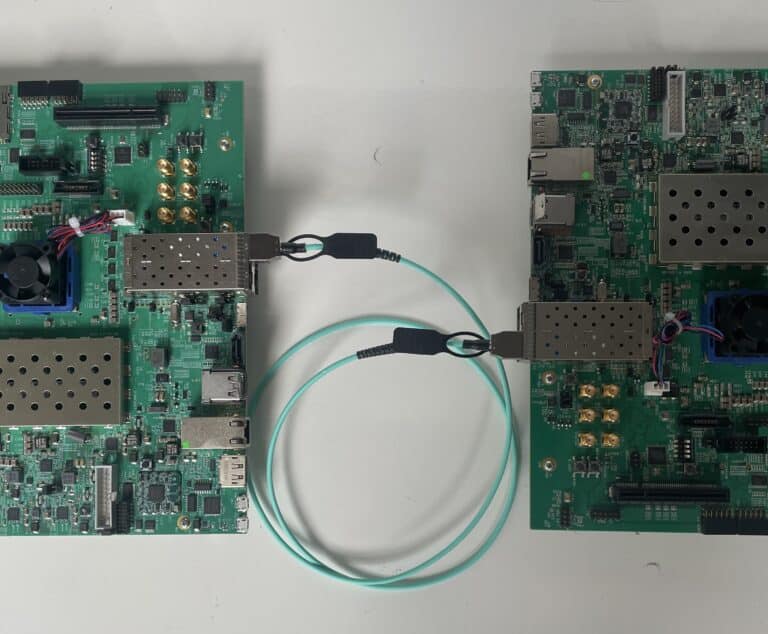 ABTICS - Démonstration d’une liaison CPRI vers notre prototype RU